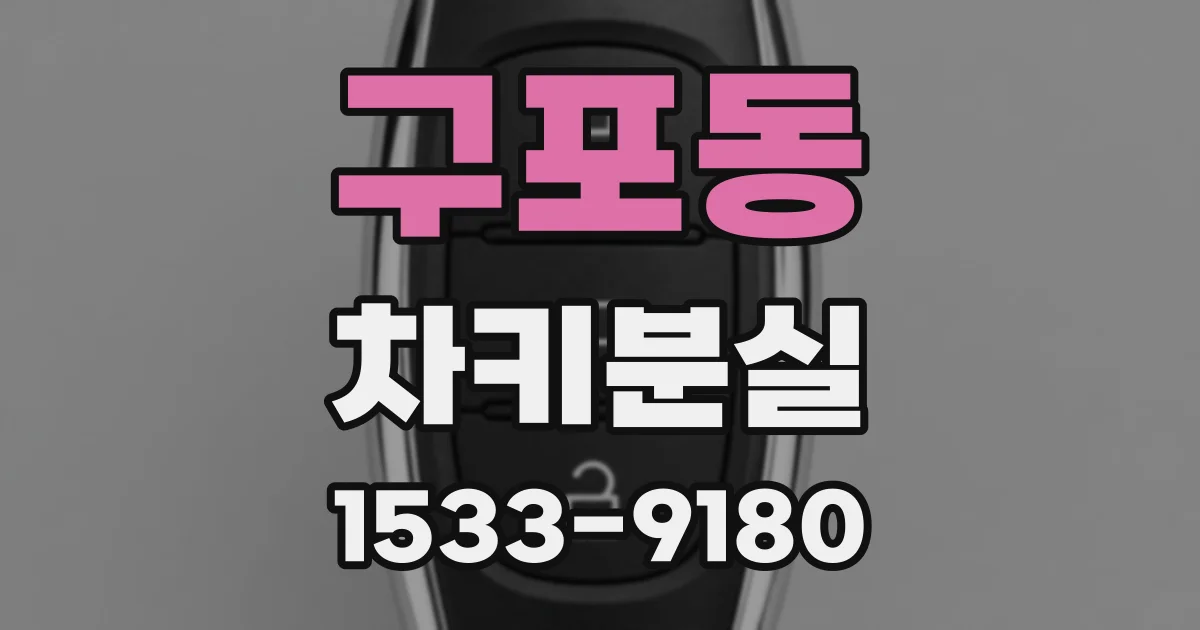 구포동 차키분실