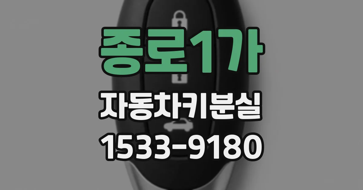 종로1가 자동차키분실