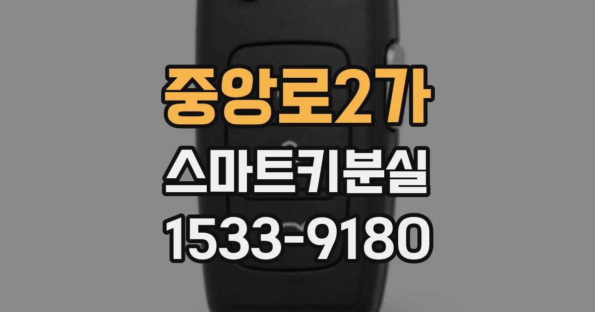 중앙로2가 스마트키분실