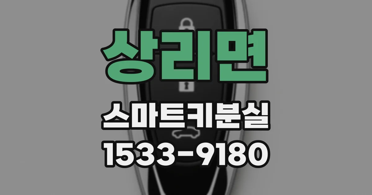 상리면 스마트키분실