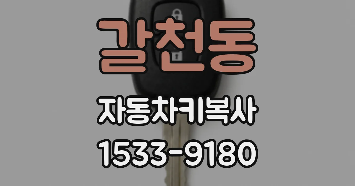 갈천동 자동차키복사