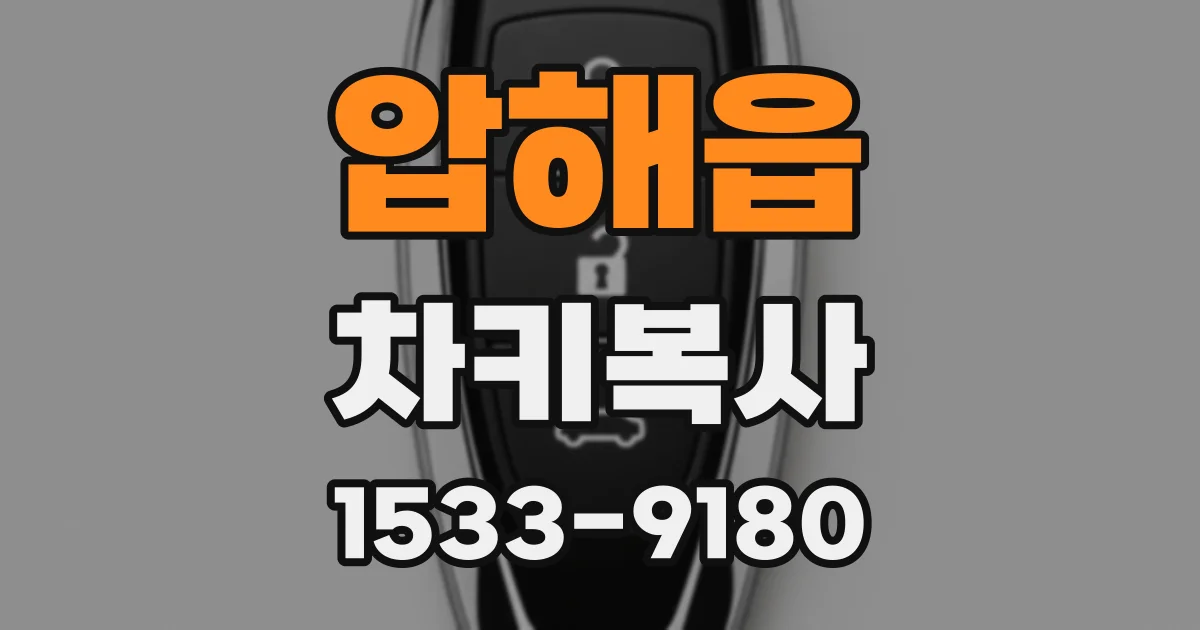 압해읍 차키복사