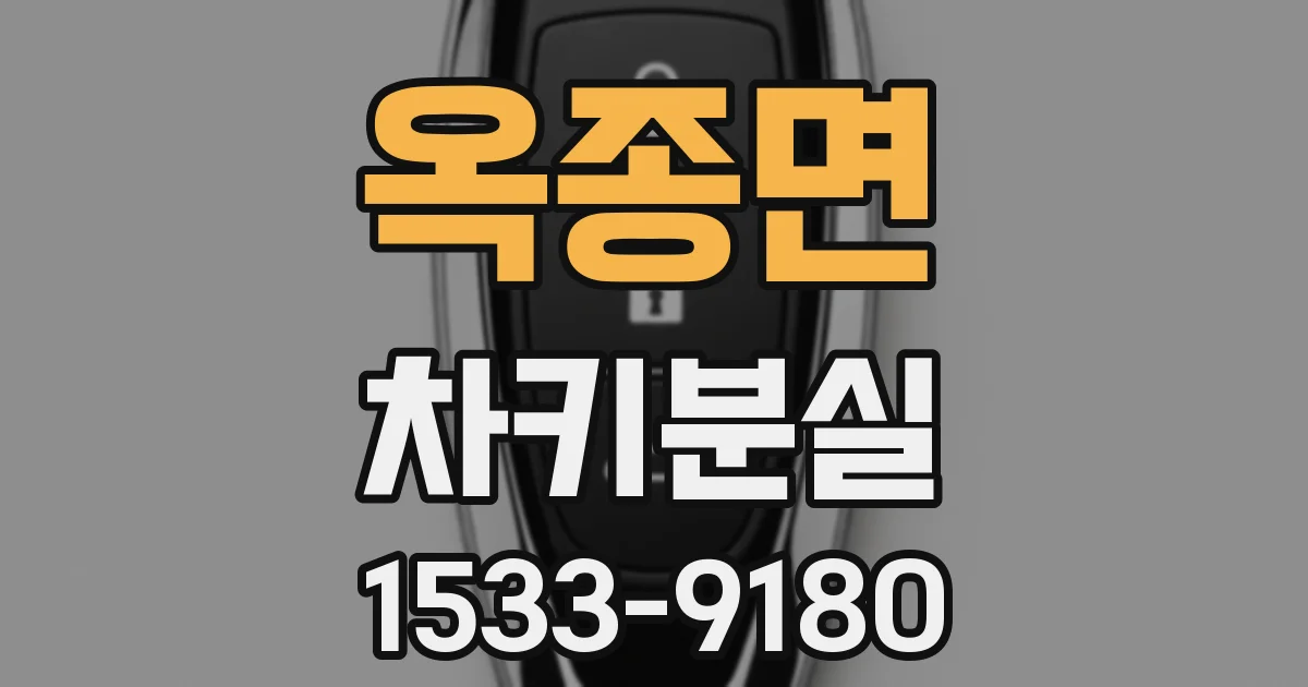 옥종면 차키분실