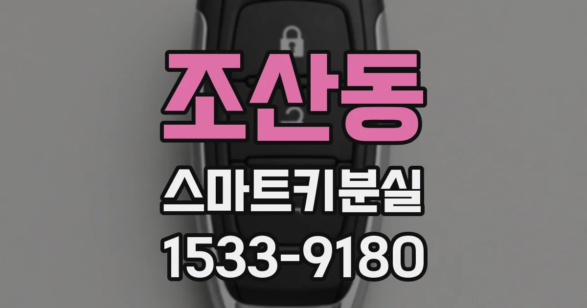 조산동 스마트키분실