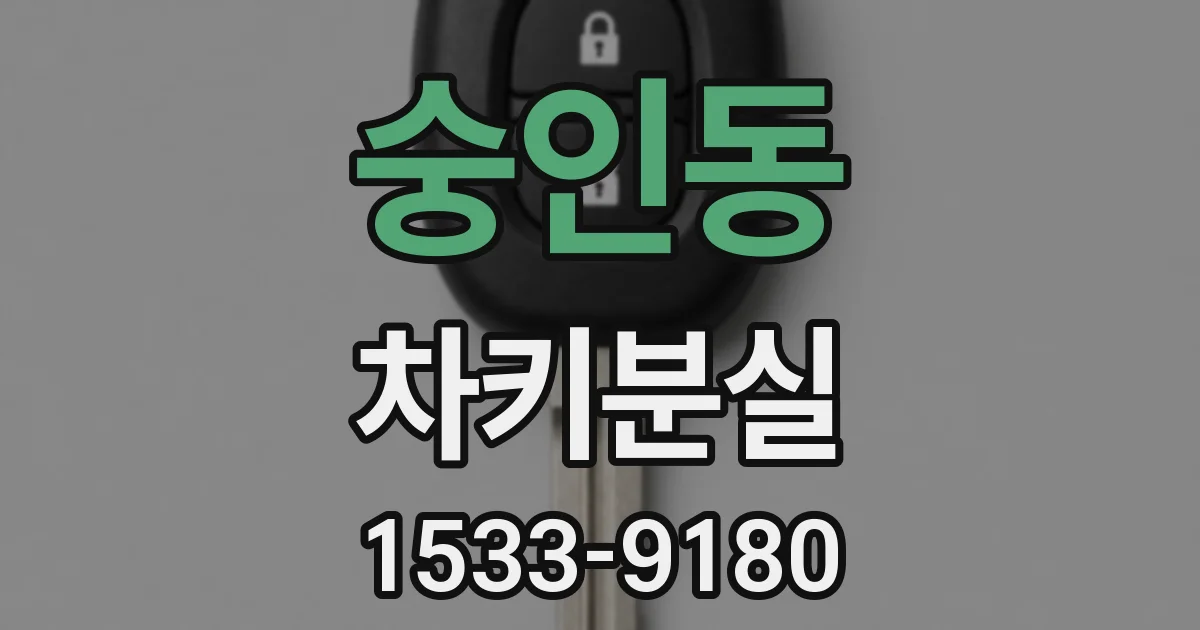 숭인동 차키분실
