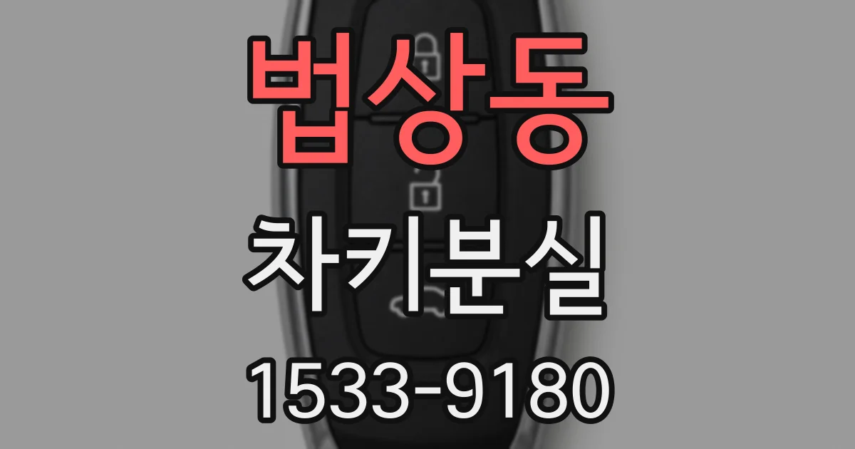 법상동 차키분실