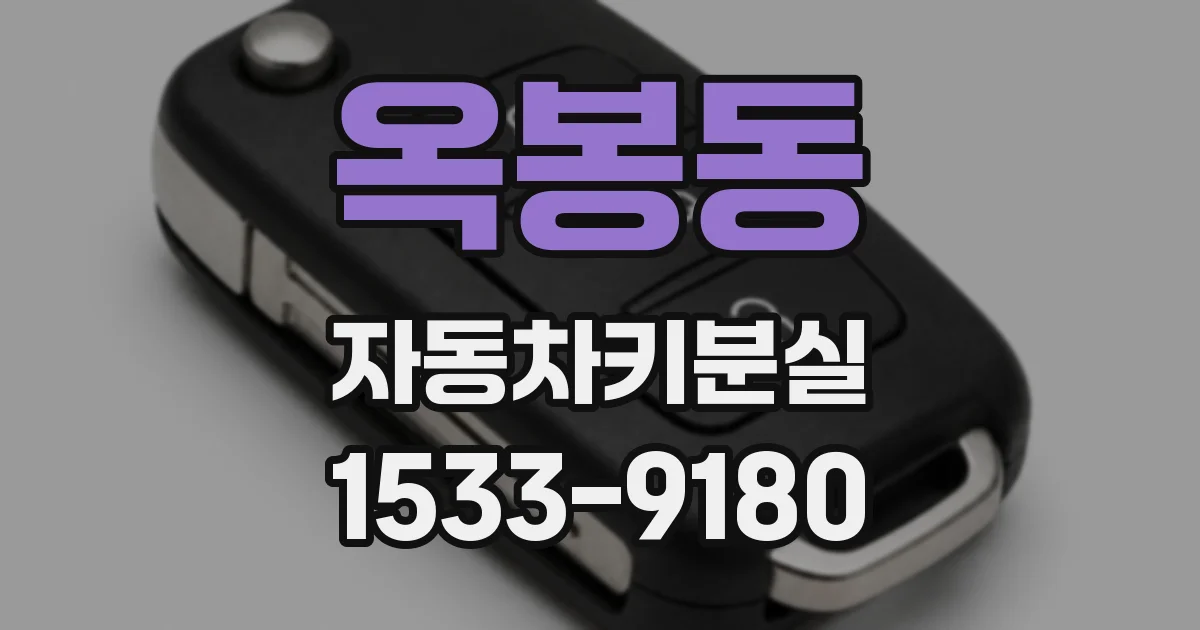 옥봉동 자동차키분실