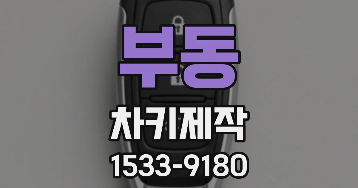 부동 차키제작
