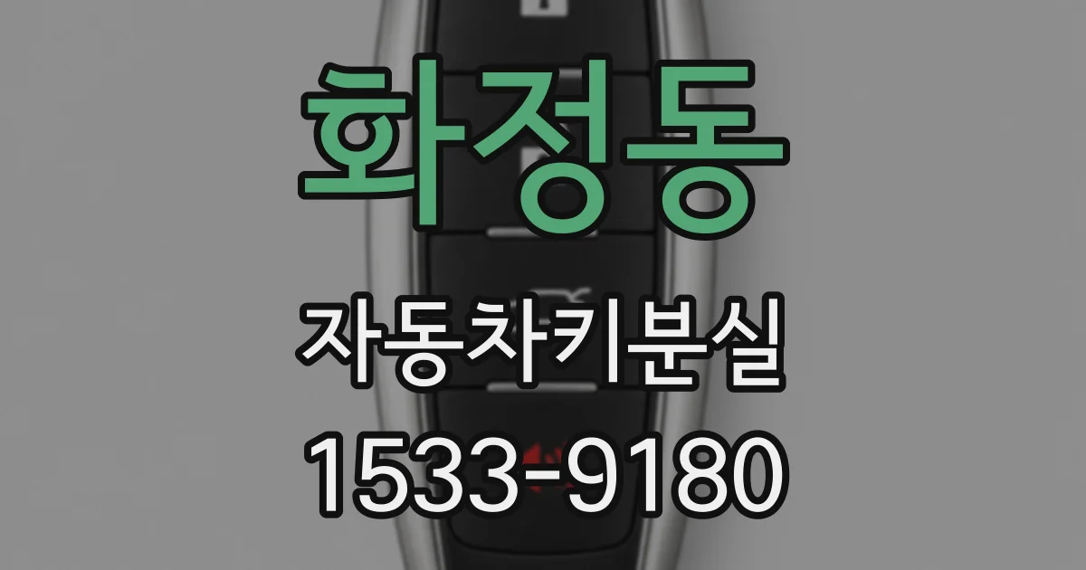 화정동 자동차키분실