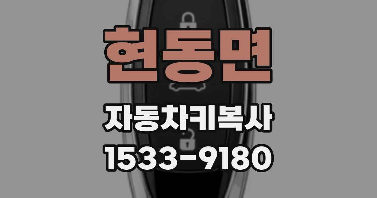 현동면 자동차키복사