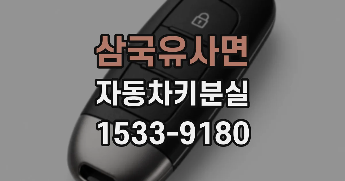 삼국유사면 자동차키분실