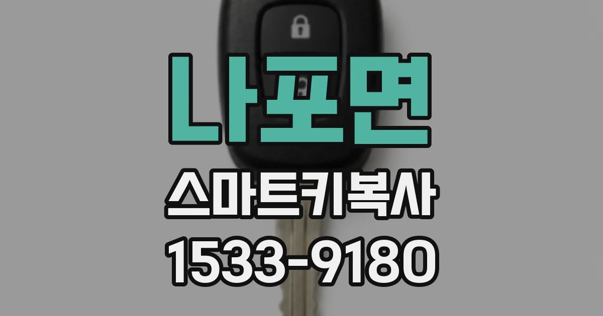 나포면 스마트키복사