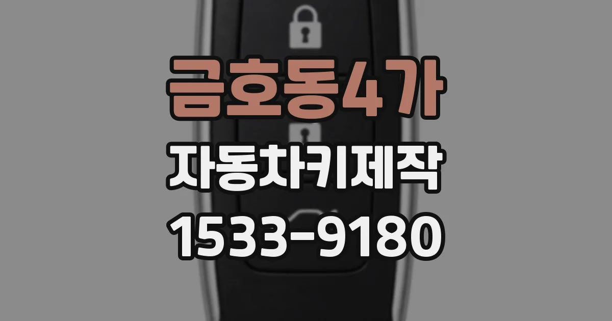 금호동4가 자동차키제작