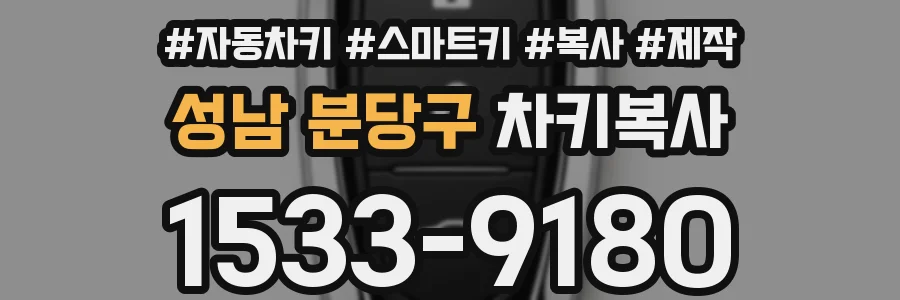 성남 분당구 차키복사