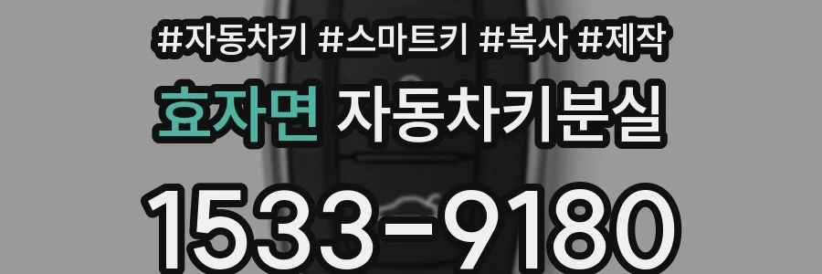 효자면 자동차키분실