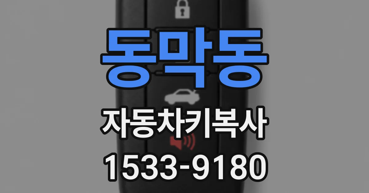 동막동 자동차키복사