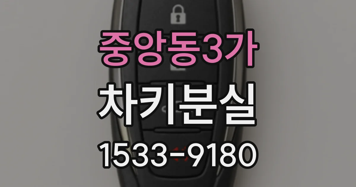 중앙동3가 차키분실