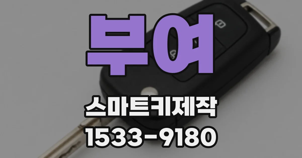 부여 스마트키제작