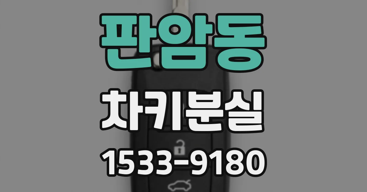 판암동 차키분실