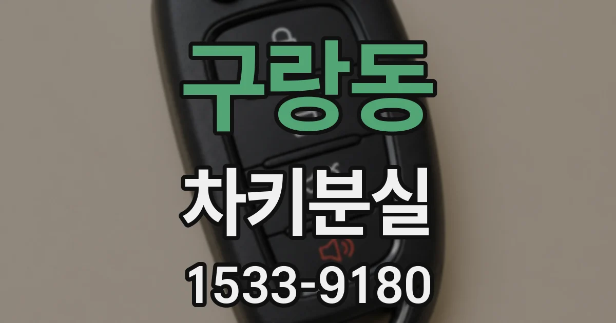 구랑동 차키분실