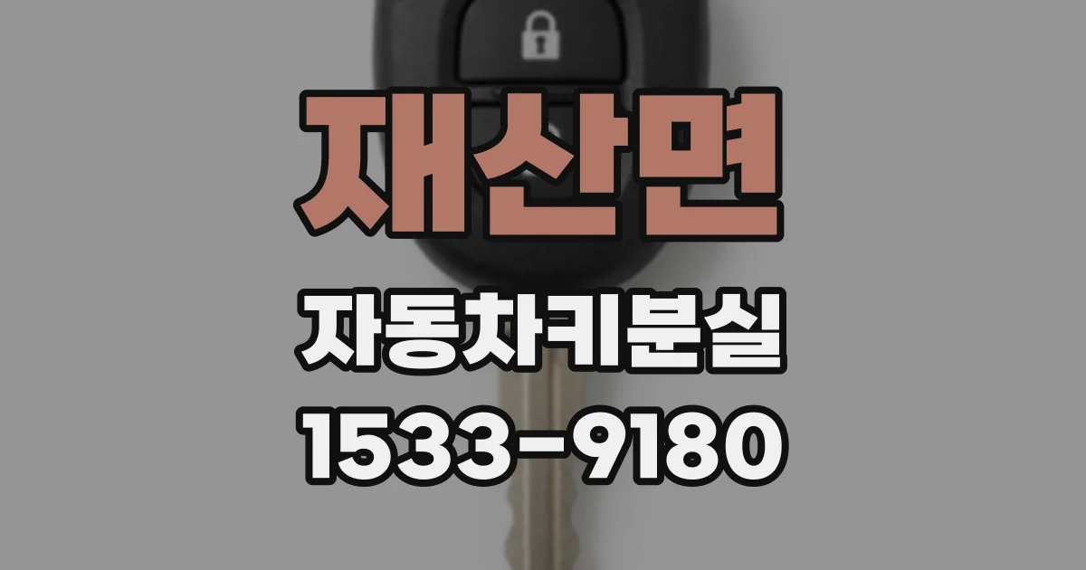재산면 자동차키분실