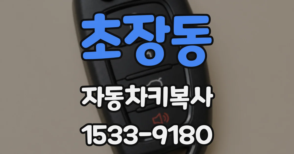 초장동 자동차키복사