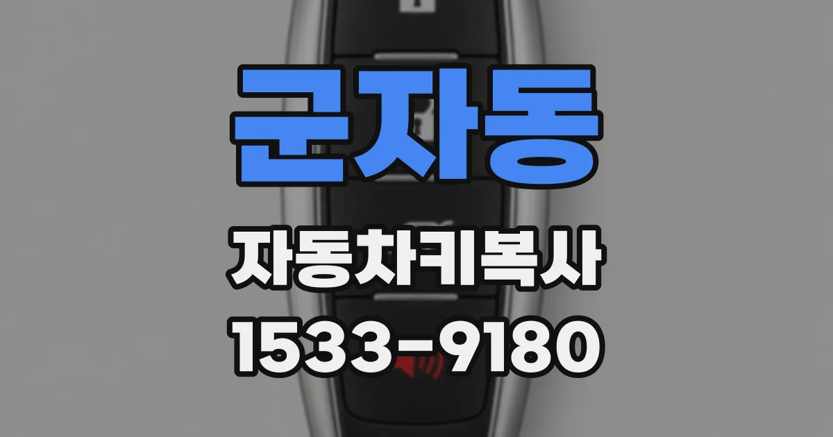 군자동 자동차키복사