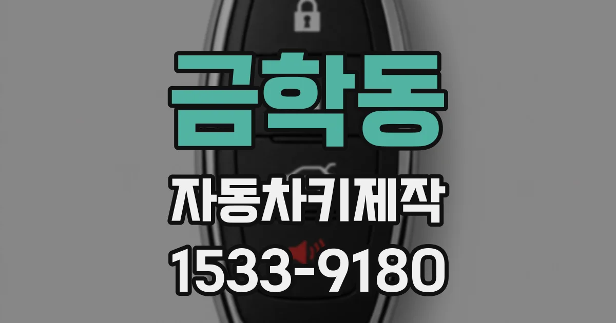 금학동 자동차키제작