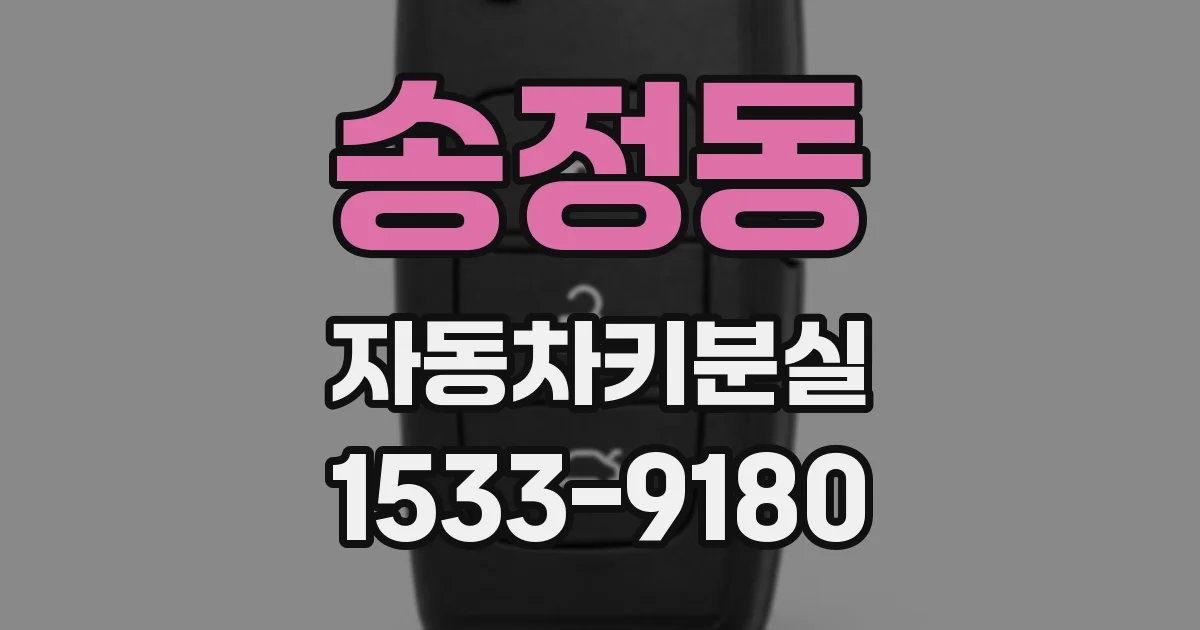 송정동 자동차키분실
