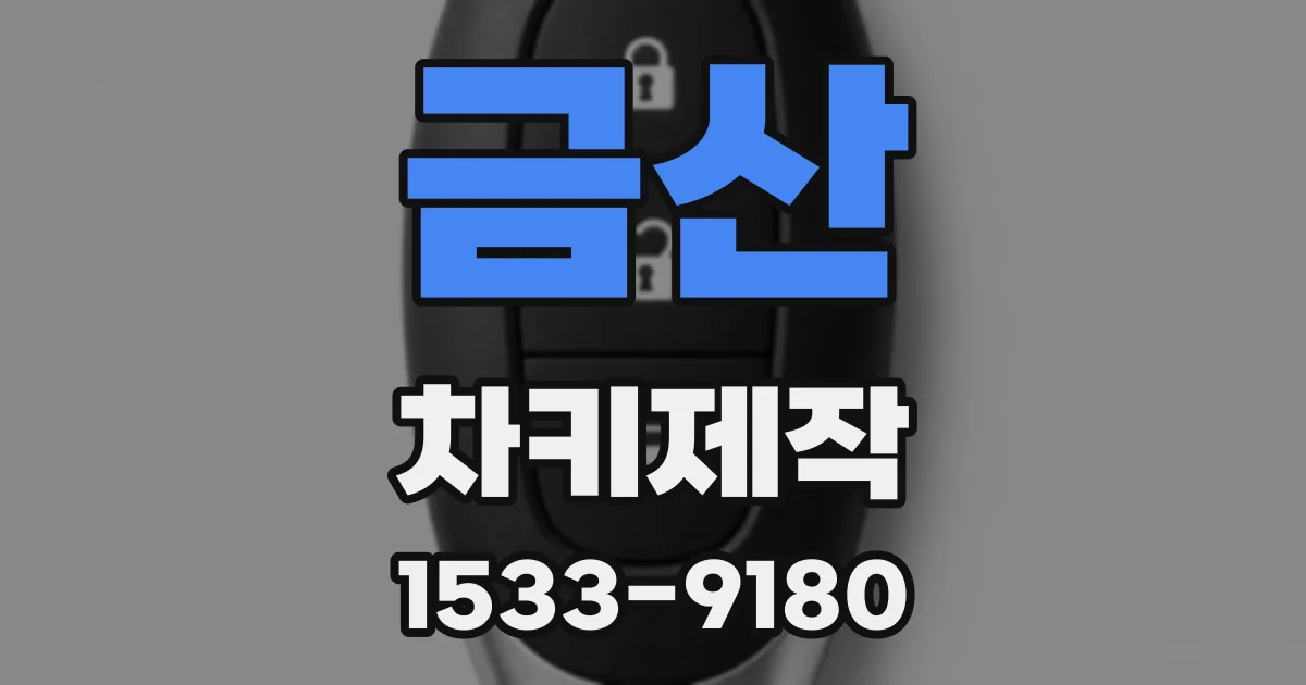 금산 차키제작