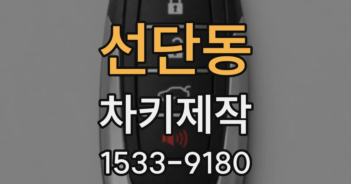 선단동 차키제작