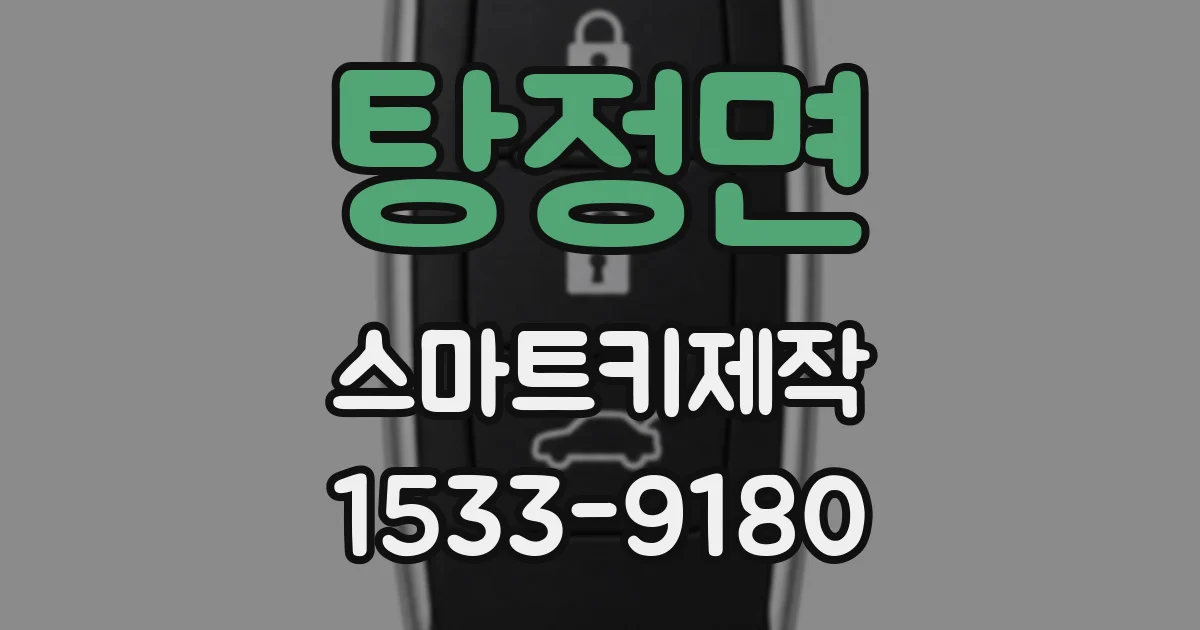 탕정면 스마트키제작