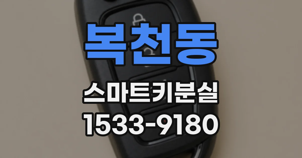 복천동 스마트키분실