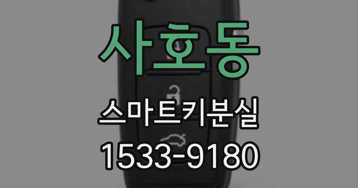 사호동 스마트키분실