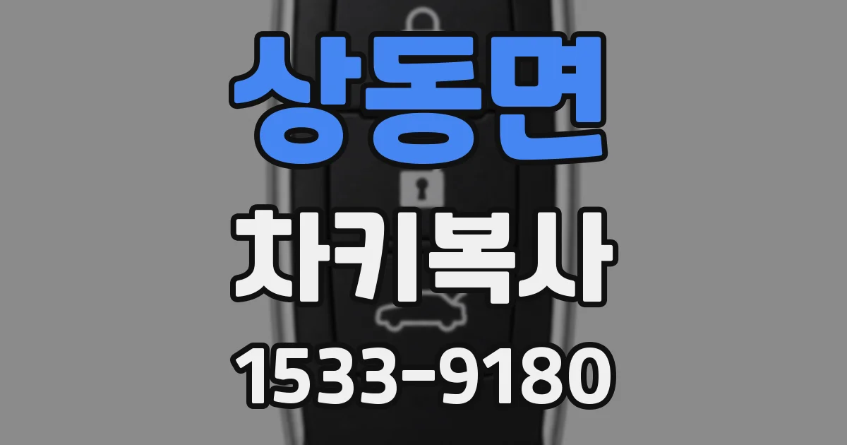 상동면 차키복사