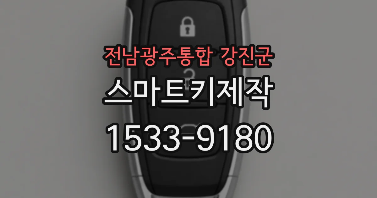 전남광주통합 강진군 스마트키제작