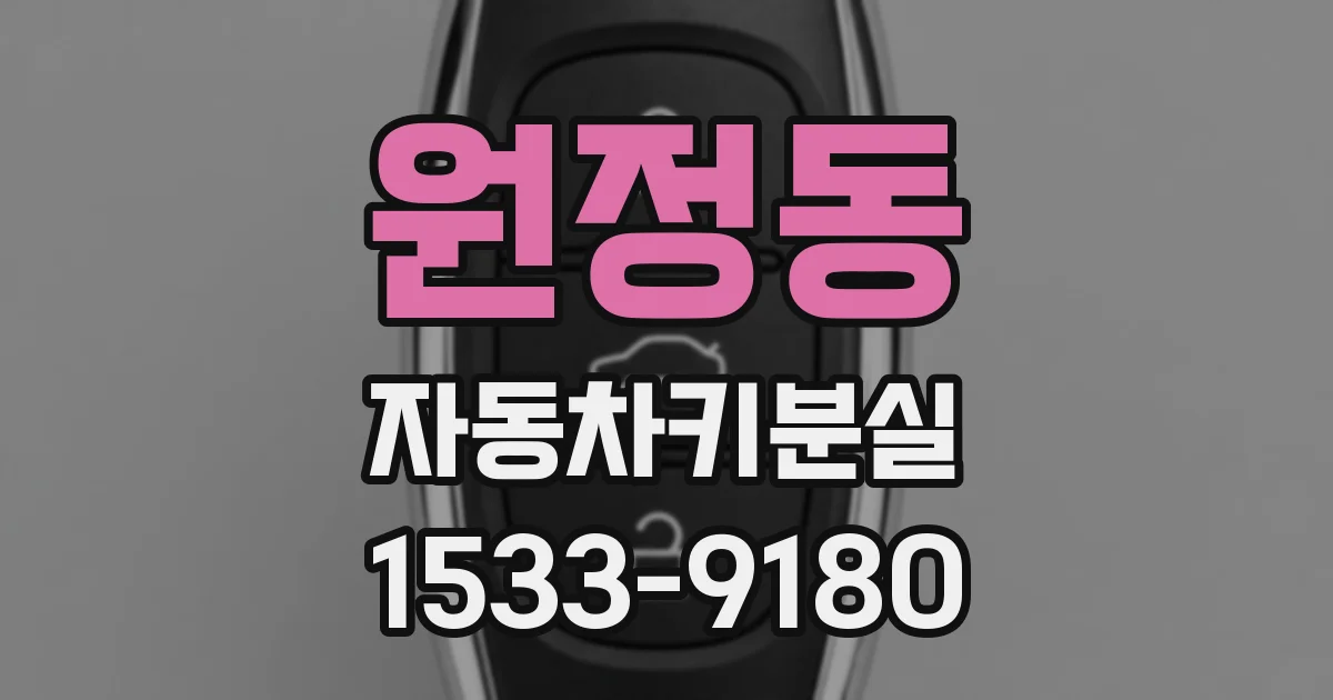 원정동 자동차키분실