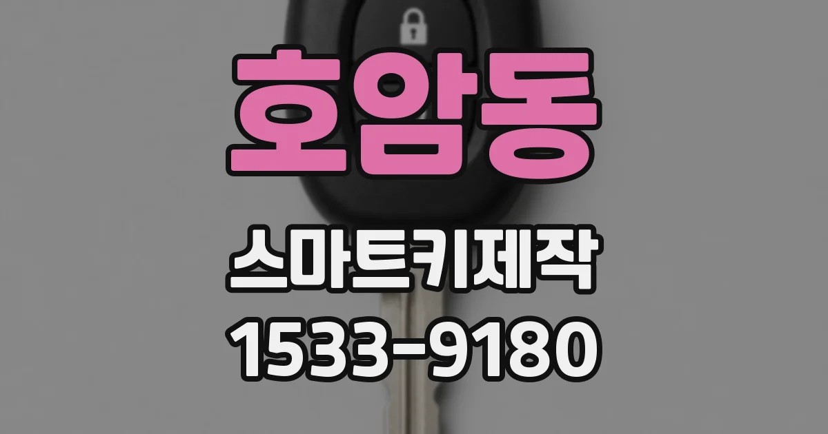 호암동 스마트키제작