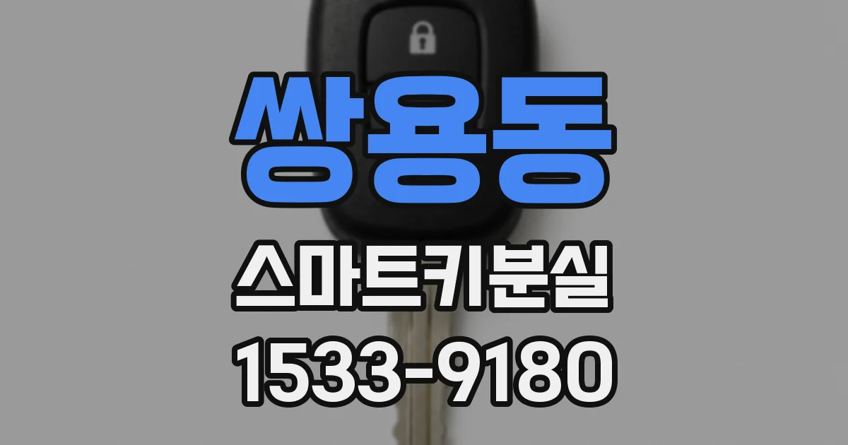 쌍용동 스마트키분실