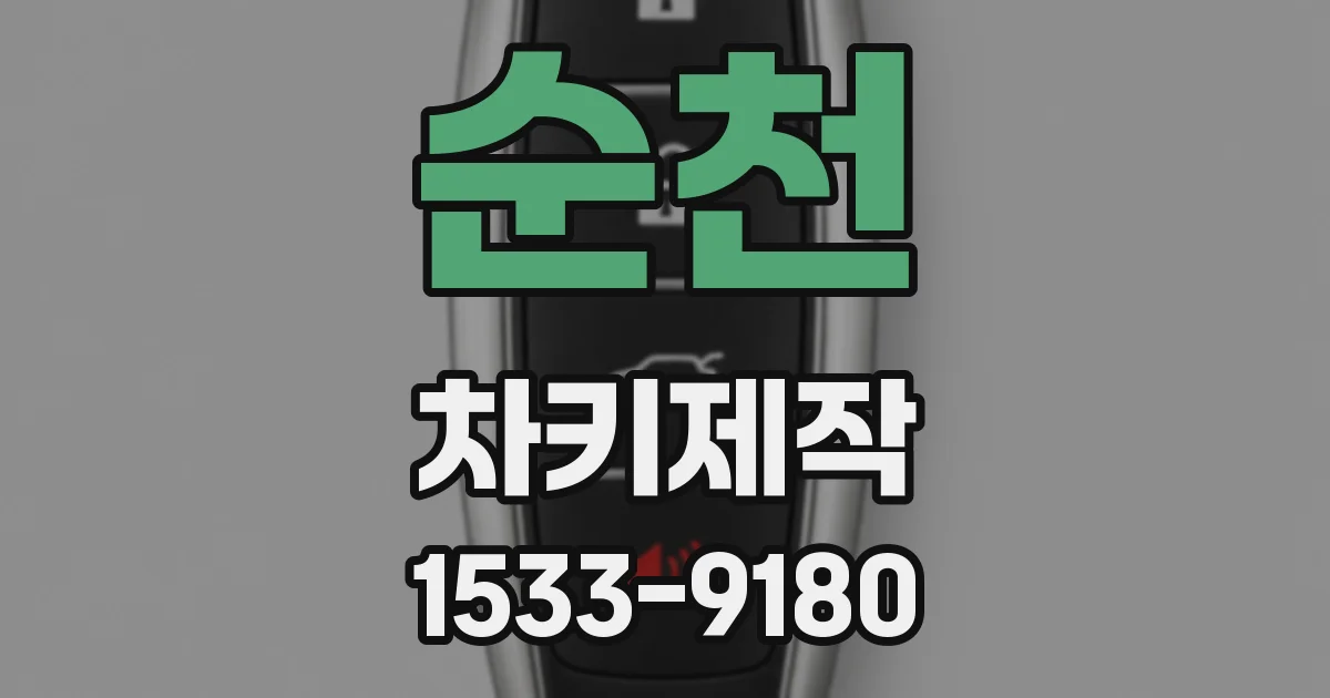 순천 차키제작