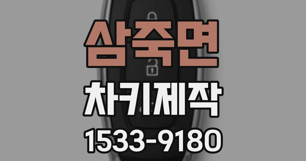 삼죽면 차키제작