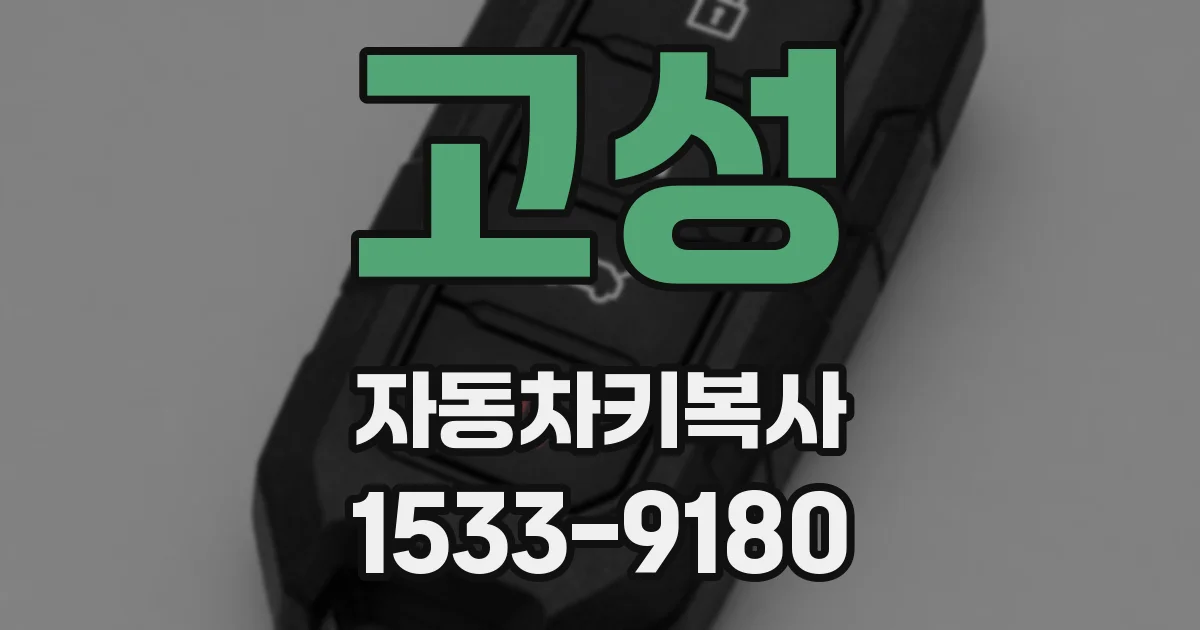 고성 자동차키복사