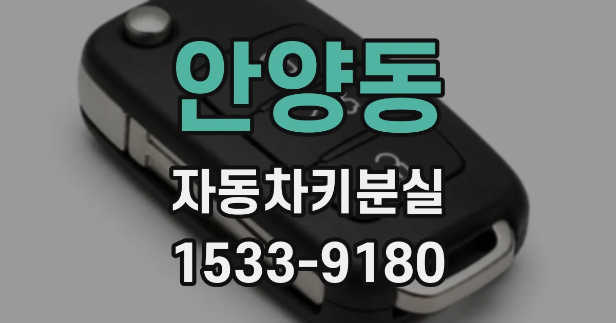 안양동 자동차키분실