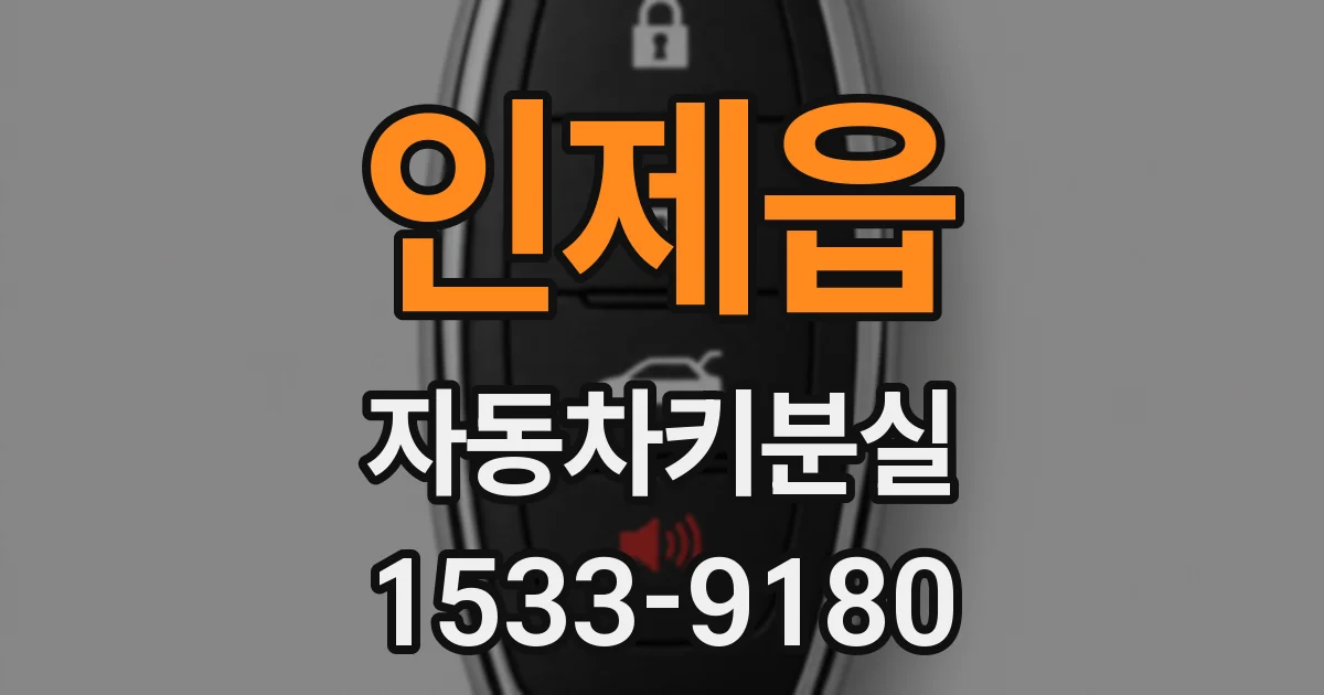 인제읍 자동차키분실