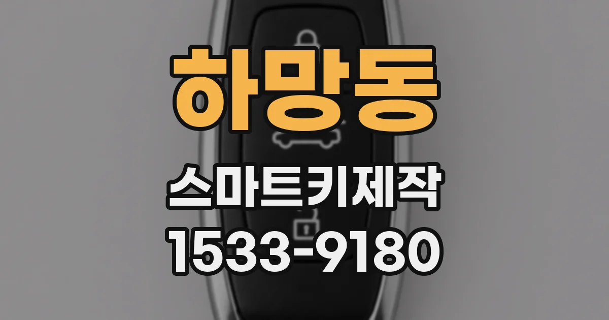하망동 스마트키제작