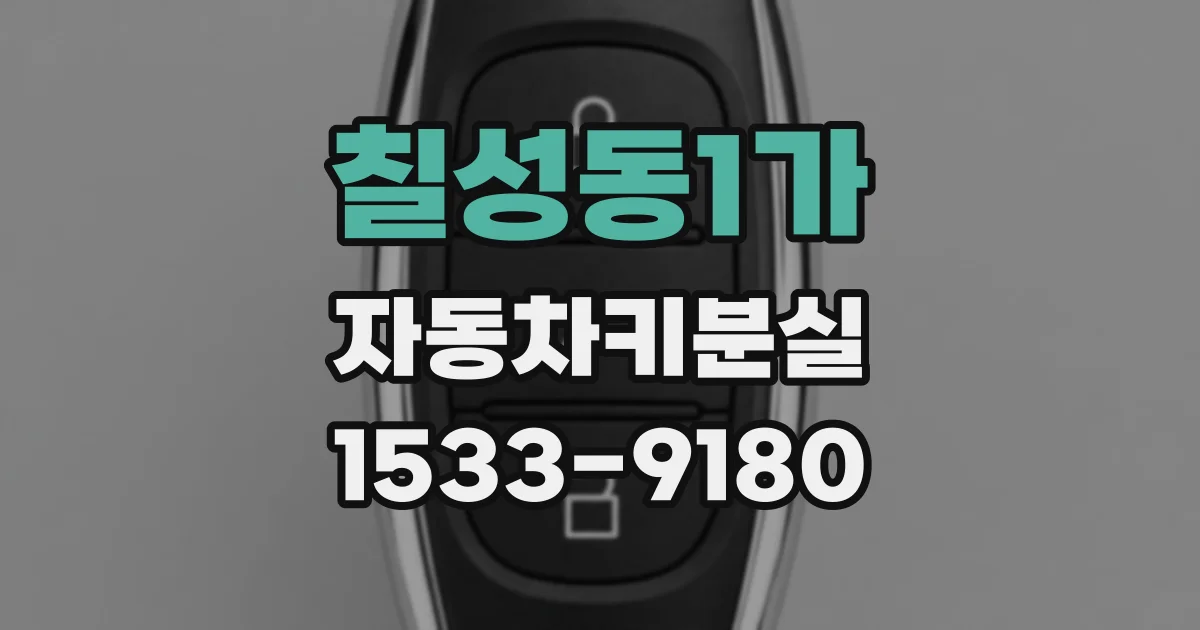 칠성동1가 자동차키분실