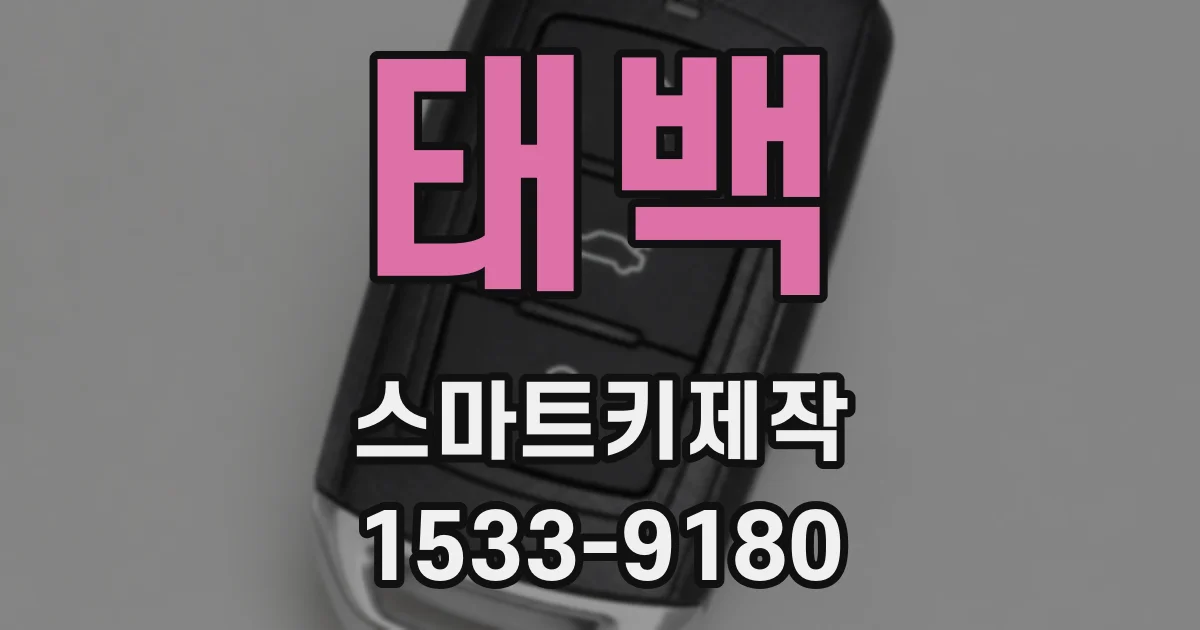 태백 스마트키제작