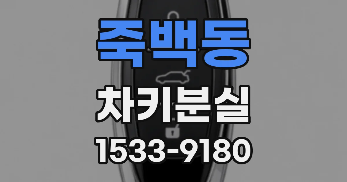 죽백동 차키분실