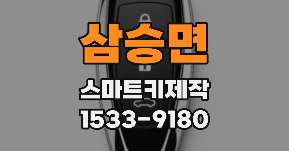 삼승면 스마트키제작