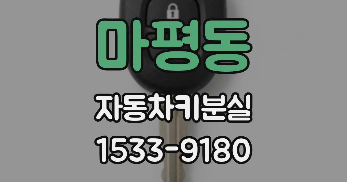 마평동 자동차키분실